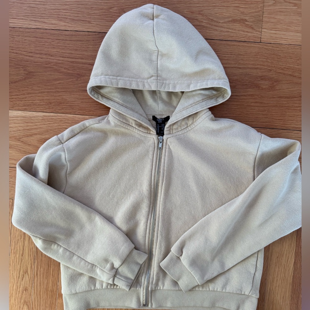 Girls Forever 21 Hoodie -tan